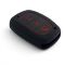 Autoright Silicone Car Key Remote Cover For Creta 3 Button Smart Key (black)