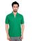 Aimery Green Solid Regular Fit Polo Neck Men's T-shirt