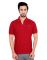 Aimery Pink Solid Regular Fit Polo Neck Men's T-shirt With Short Sleeve