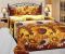 Shree jee 3D polyester double bedsheet with two pillow covers