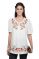 Viro White Color V Neck Half Sleeves Cotton Top For Womens_vi99259wht