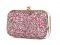 Rysha Multicolor Metal & Pu Solid Pattern Box Clutch For Womens