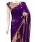 Shree Mira Impex Purple Embroidered Georgette Saree Sari With Blouse Piece (mira-50)