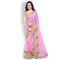Shree Mira Impex Pink Georgette Saree Sari With Blouse Piece (mira-05)