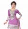 Shree Mira Impex Purple Embroidered Cotton Salwar Suits Dress Material (smix-108)