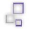Woodworld Nesting Square Shelf Set Of 3 Shelves - Purple, White