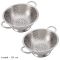 A-plus Set Of 2 Stainless Steel Twin Handled Deep Colander - Size 24 Cm