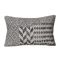 Monogram Light Grey Rectangular Cotton Cushion Cover Hand Printed-5 Pcs Set-Light grey