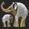 Set Of Two Elephant With Baby Polyresin Home Decoration Show Piece