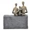 Antique Look Family Sitting On Wall Home Decoration Show Piece