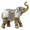 Three Combination Elephant Decorated Mother Of Pearl Home Decoration Show Piece