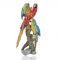 Polyresin Parrot Pair Home Decoration Show Piece - Red/blue