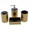 Acrylic Bathroom Accessories Set Of 4 PC - Gold