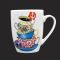Ceramic Coffee Mug - Tea Cups With Red Flower Print