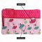 Pinaken Ballerina Embroidered & Embellished Two Zipper Pouch