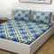 Indiana Home 100% Cotton 144 Tc Double Bed Sheet With 2 Pillow Covers | Blue |geometric