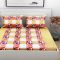 Indiana Home Abstract Cotton Yellow Colour Double Bed Sheet With 2 Pillow Cover (code - Elg1017)