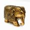 Arts Of India Handcrafted Wooden Decorative Elephant Metallic Finish 3 Inches