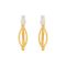 Silveratto Gold Plated Silver CZ Earrings For Womens By Blingnest