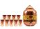Pure Copper Water Pot Tank Matka 11.5 Ltr. & 9 Glass Tumbler Cup 300 Ml