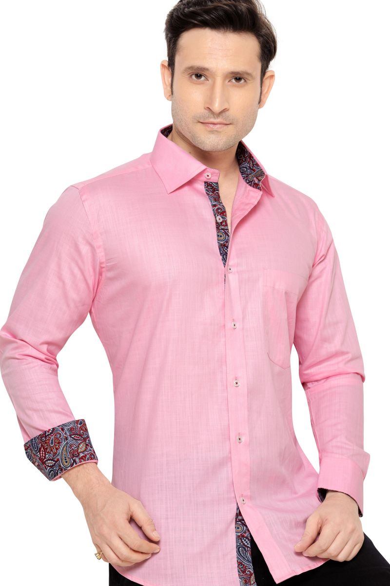 pink formal shirt mens