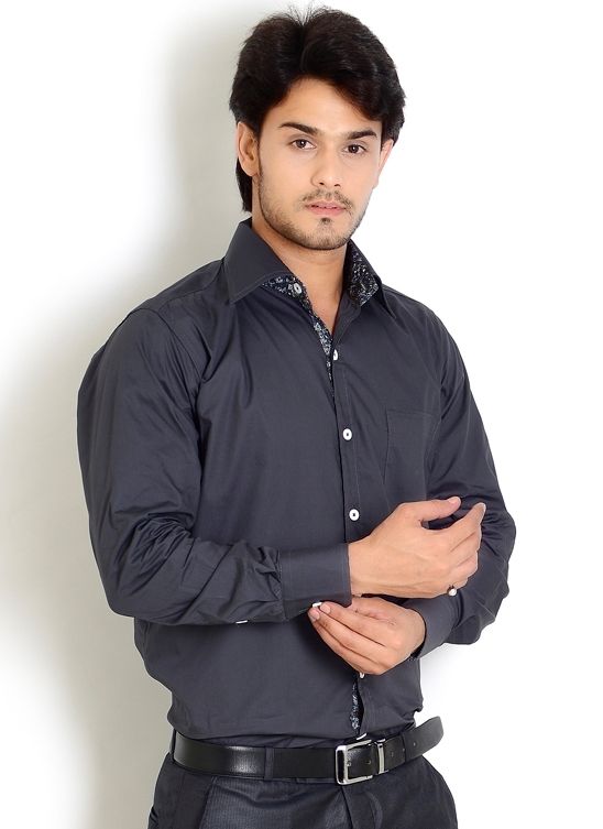 black business casual shirt