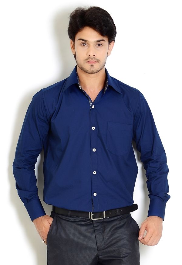 blue shirt business casual