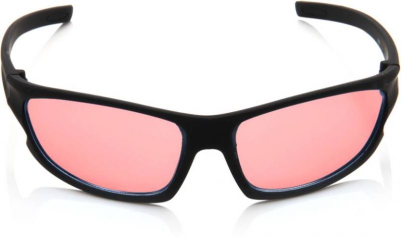 red wrap around sunglasses