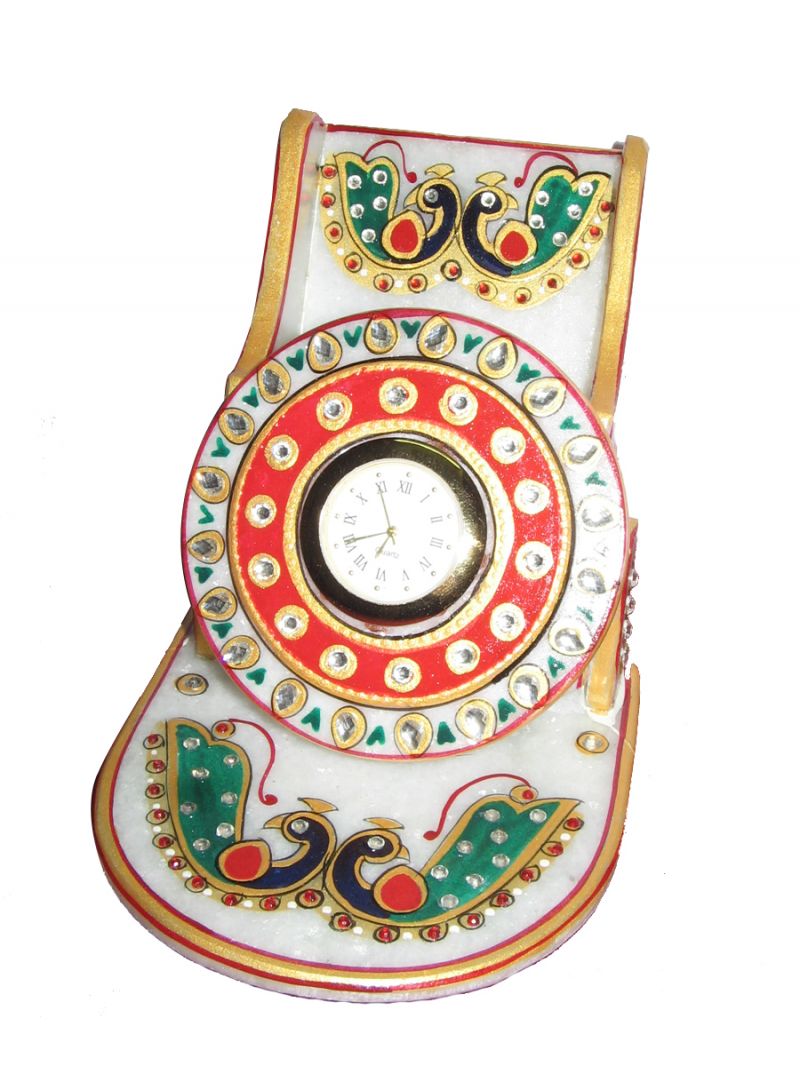 Buy Peacock Marble Mobile Stand from Rajasthan online