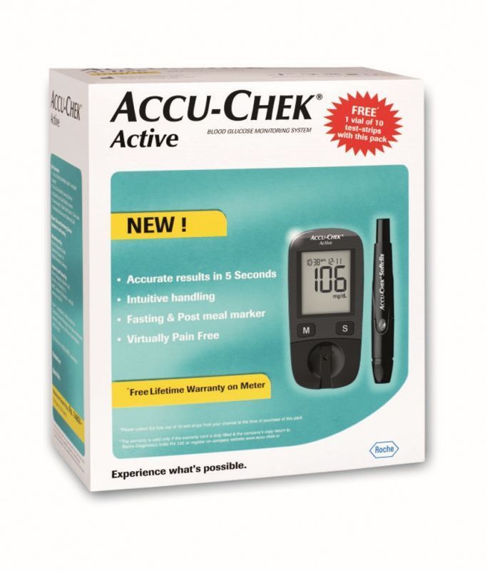 Buy Active Blood Glucose Monitor With 110 Strips online