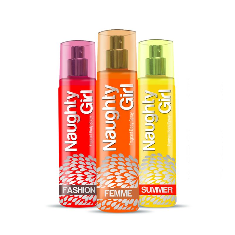 Buy Naughty Girl Summer, Fashion And Femme Deodorant Combo For Women (Pack Of 3, 135 Ml Each) online
