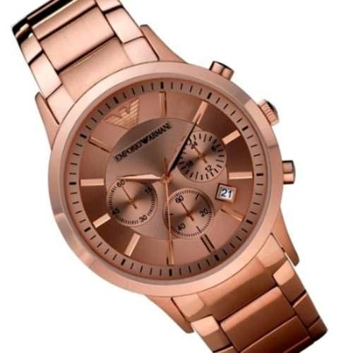 Armani Rose Gold And Silver Watch
