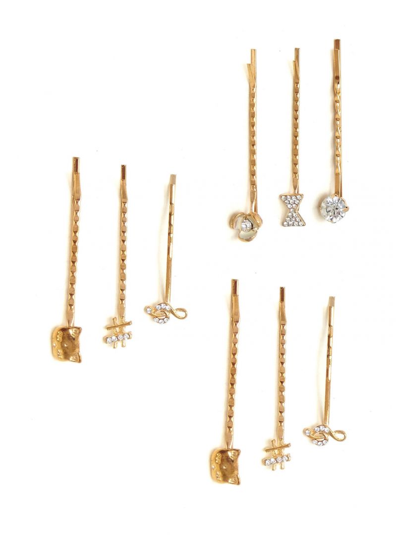 Buy Fashblush Golden Forever Fancy Casual Wedding Party Hair Pins