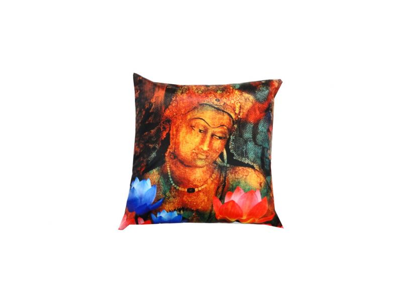 Buy Welhouse India Budha Art 3d Cushion Covers - Pack Of 1 online