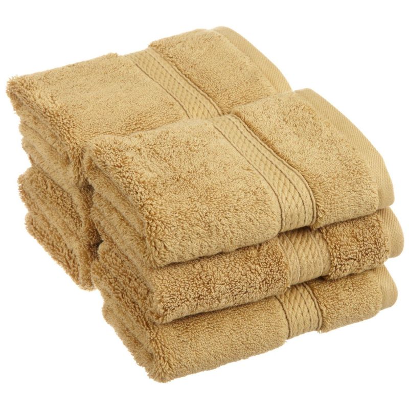 Buy Welhouse India 100% cotton face towel light brown set of 6 online