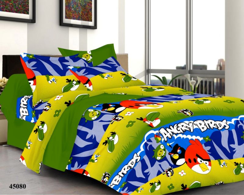Welhouse India Angry Birds Double Bed Sheet With 2 Pillow Covers Welhouse India Angry Birds Double Bed Sheet With 2 Pillow Covers