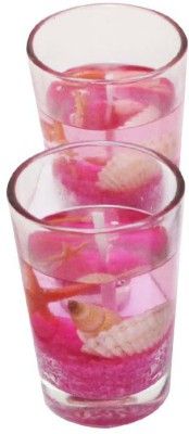 Buy Zarsa Glass Gel Set Candle(pink, Pack Of 2) online
