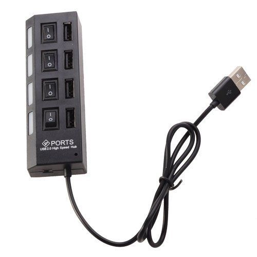 Buy 4-port USB 2.0 High Speed Hub - Black online