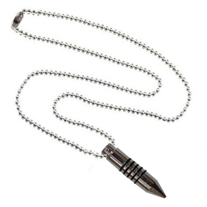 Men Style Armani Bullet Silver Stainless Steel Classic Necklace Men Style Armani Bullet Silver Stainless Steel Classic Necklace Pendant For And Boys