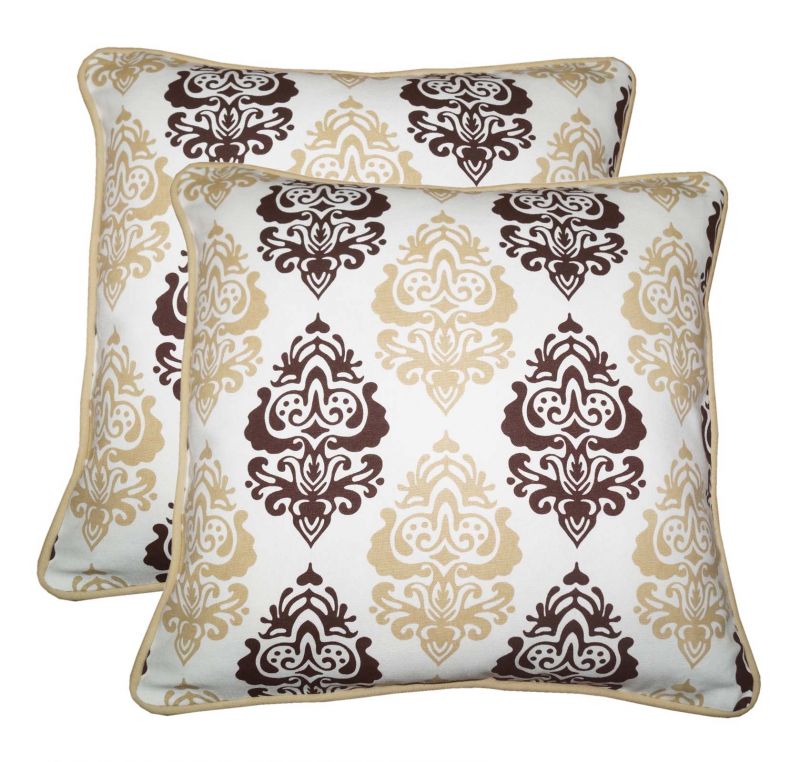 Buy Lushomes Earth Print Cotton Cushion Covers Pack of 2 online