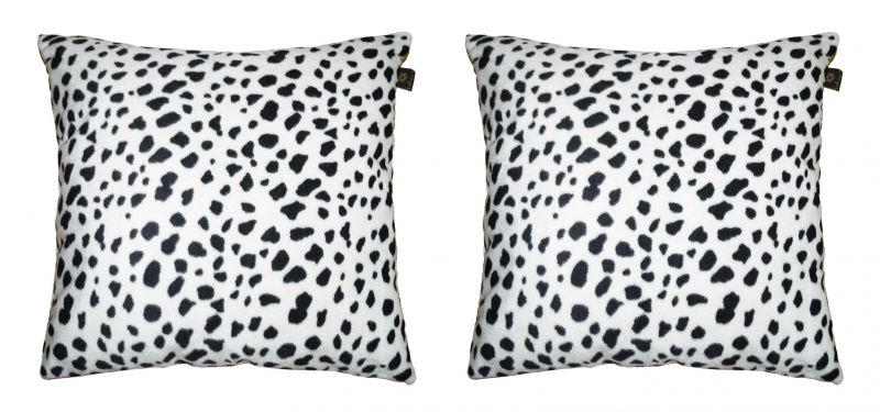 Buy Lushomes White Leopard Skin Printed Cushion Covers (pack Of 2) online