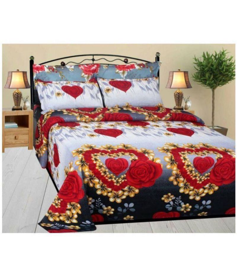 Buy Milap Floral Polycotton Double Besheet - online