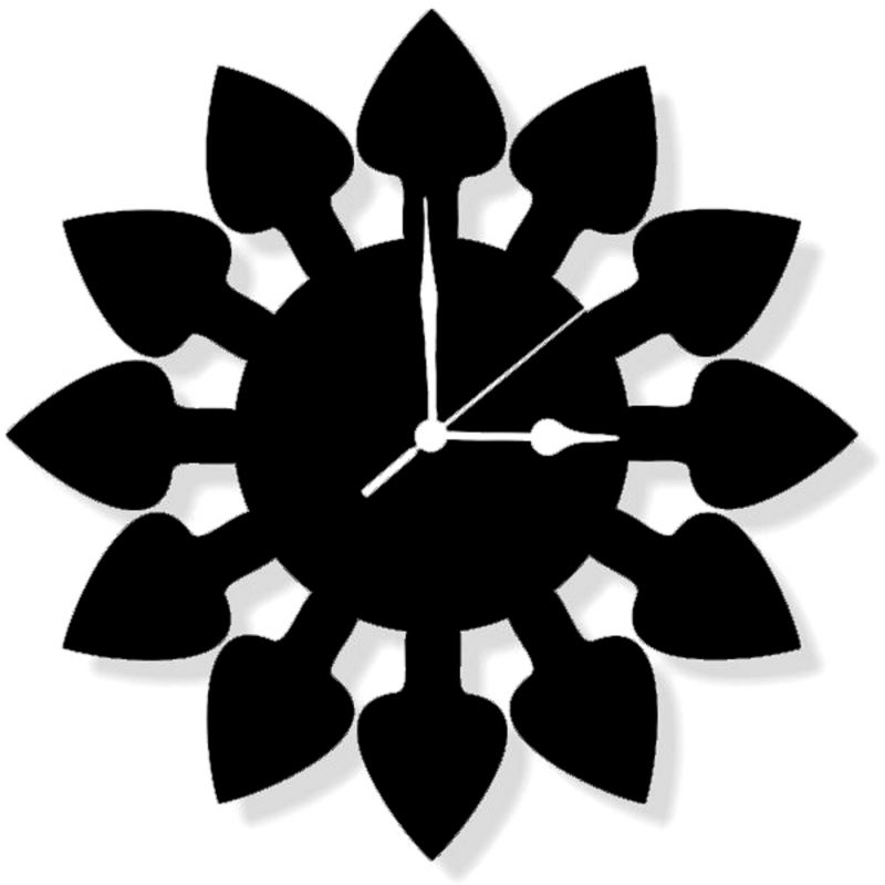 Buy Enamel Designer Black Wall Clock online