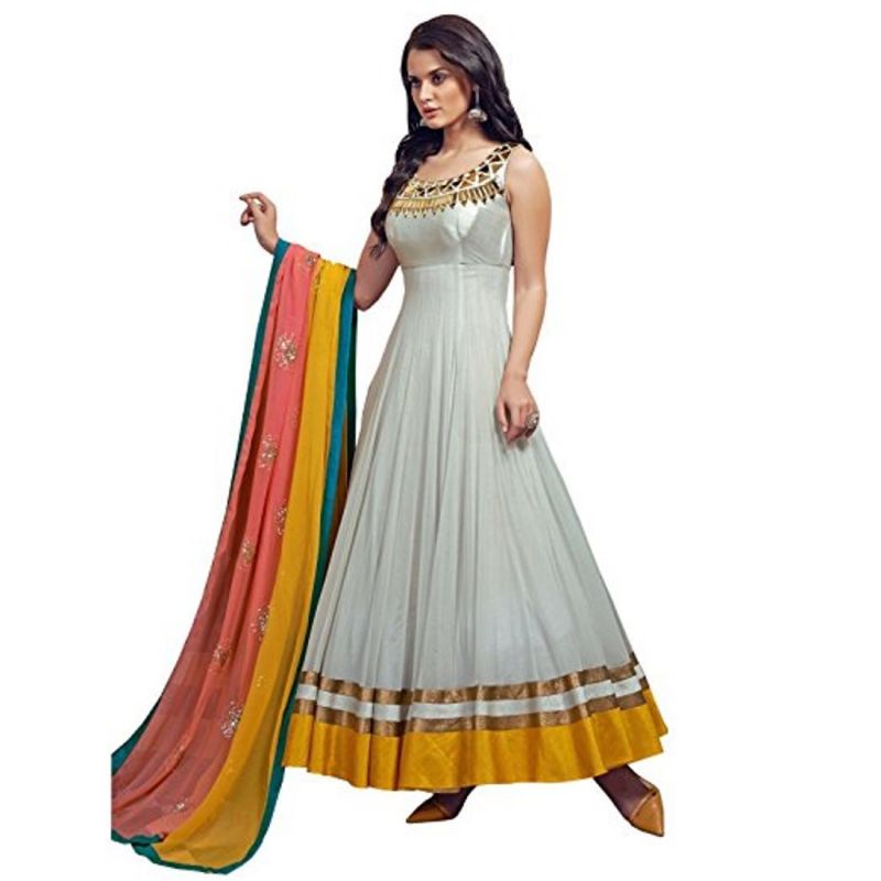 Buy Style Amaze Bollywood Designer Grey Net Anarkali Salwar Suit(sastyle-008) online