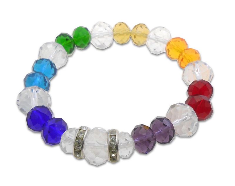 Buy Bright Seven Chakra Crystal Healing Balancing Reiki Healing Faceted Beads Bracelet(jdh-1-jw0005) online