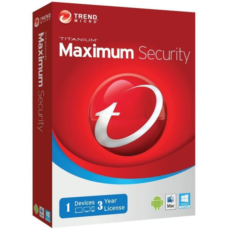 Buy Trend Micro Maximum Security 3 Year 1pc Licence Key Code online