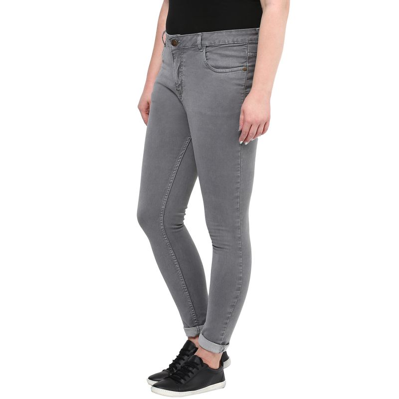 grey colour ladies jeans