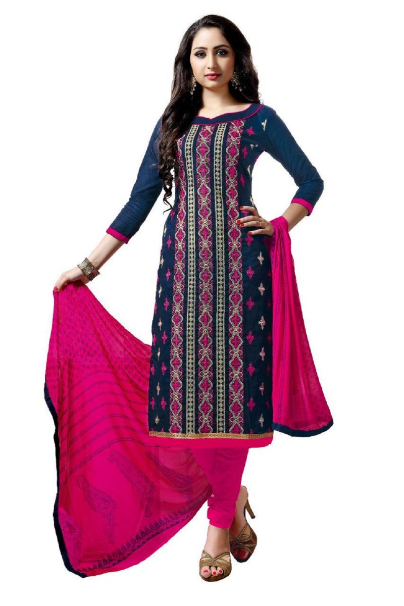 cotton dress with chiffon dupatta online