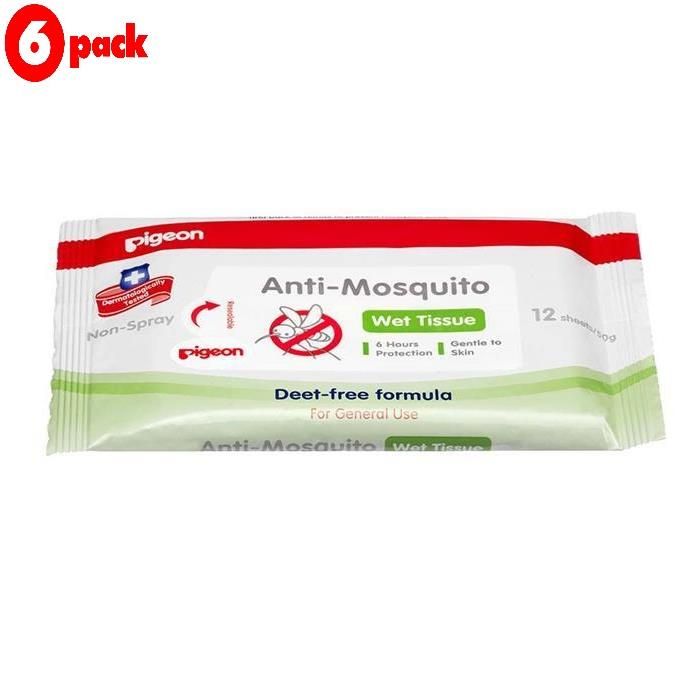 Buy Pigeon Anti Mosquito Wipes - 12pc (pack Of 6) online