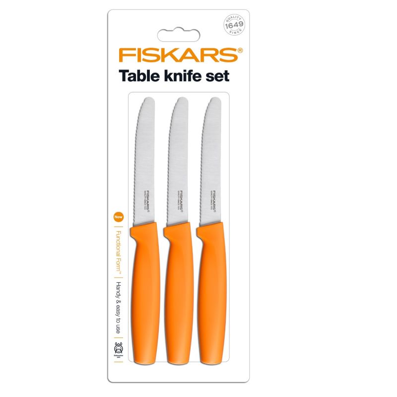 Buy Fiskars Functional Form Table Knife Set 3pc (orange) online